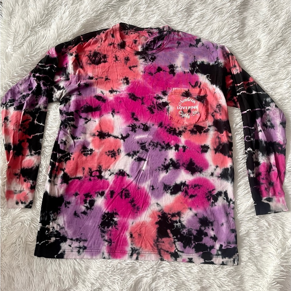 PINK Long Sleeve Campus Tee
